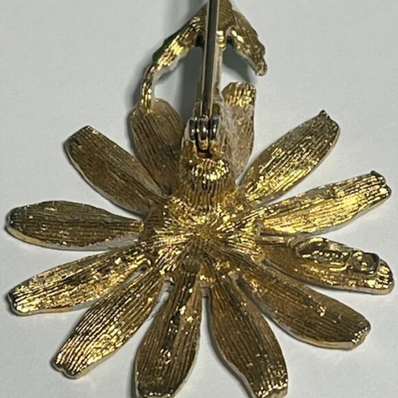 VTG Hand Painted Daisy Flower in Pot Brooch Metal Enamel Pin 1.5"x3.25" - Picture 5 of 14